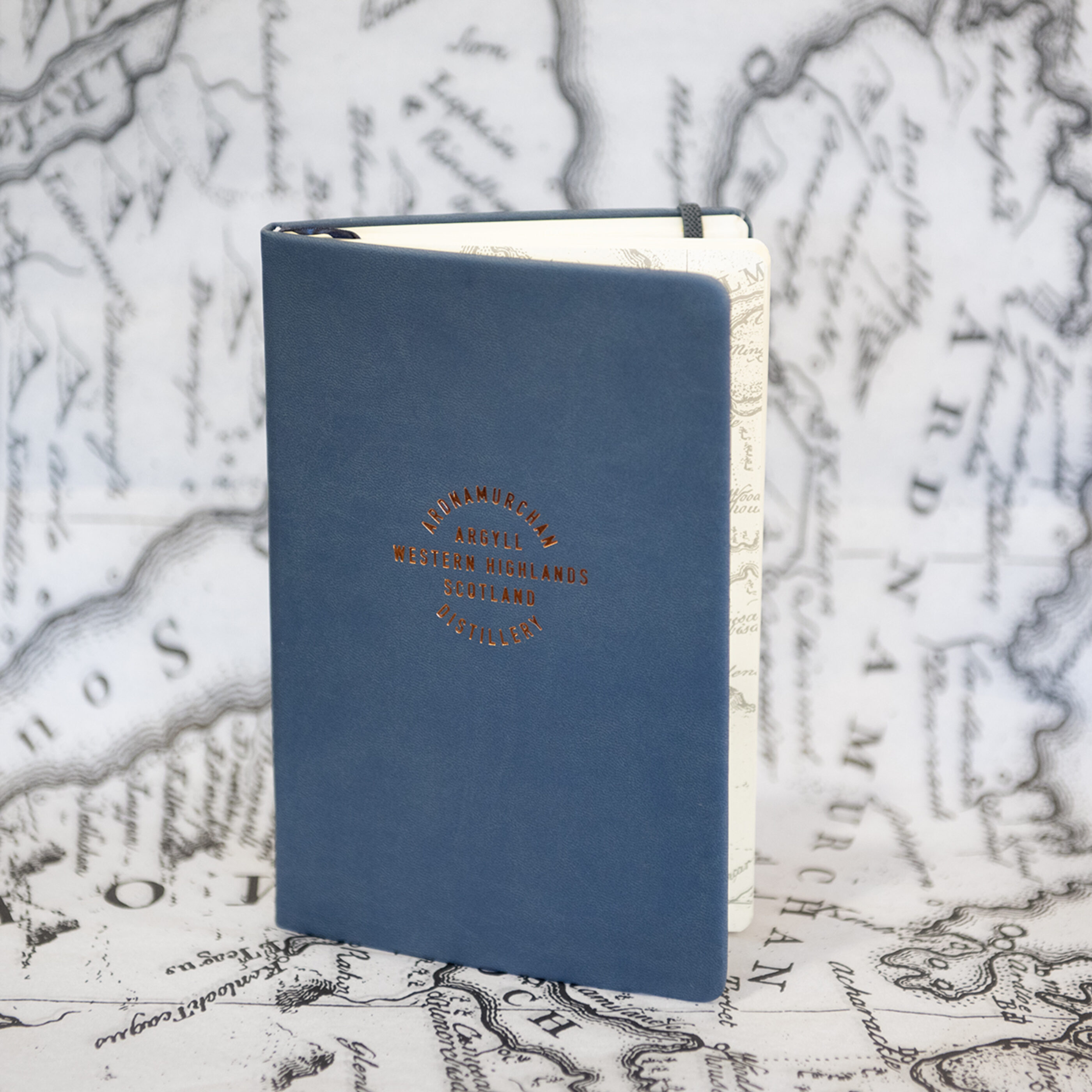 Blue soft cover Ardnamurchan Distillery note book